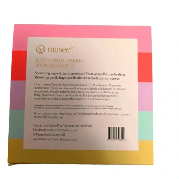 NWT Musee Happy Birthday To You  Shower Steamer - Picture 3 of 4